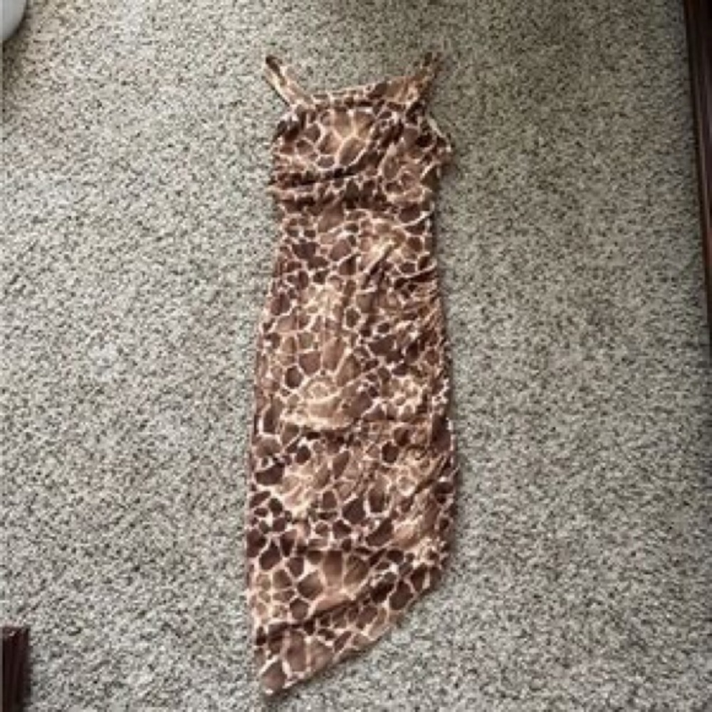 Gold Sequin Asymmetrical Sheath Dress